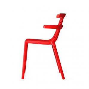 2 RESOL TOKYO Silla Interior, Exterior  Rojo - 2 unidades