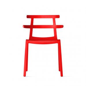 2 RESOL TOKYO Silla Interior, Exterior  Rojo - 2 unidades