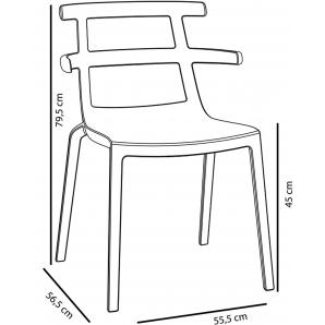 2 RESOL TOKYO Silla Interior, Exterior  Rojo - 2 unidades