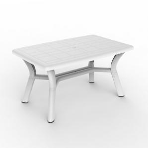 GARBAR TULIPAN Mesa Rectangular Exterior 140x90 Blanco