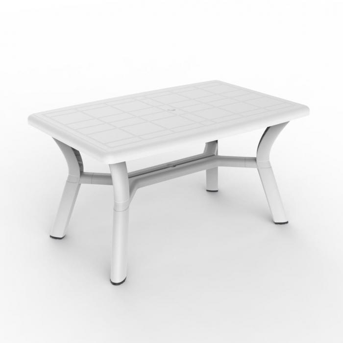 GARBAR TULIPAN Mesa Rectangular Exterior 140x90 Blanco