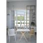 RESOL VELA S Mesa Cuadrada Interior, Exterior 90x90 Pie Arena - Tablero Blanco