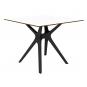 RESOL VELA S Mesa Cuadrada Interior, Exterior 90x90 Pie Negro - Tablero Blanco