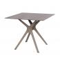 RESOL VELA S Mesa Cuadrada Interior, Exterior 90x90 Pie Arena - Tablero Madera lavada