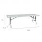 GARBAR WAGNER Mesa Rectangular Plegable Interior, Exterior 240x75 Gris