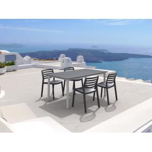 4 GARBAR WIND Silla Interior, Exterior Gris oscuro - 4 unidades