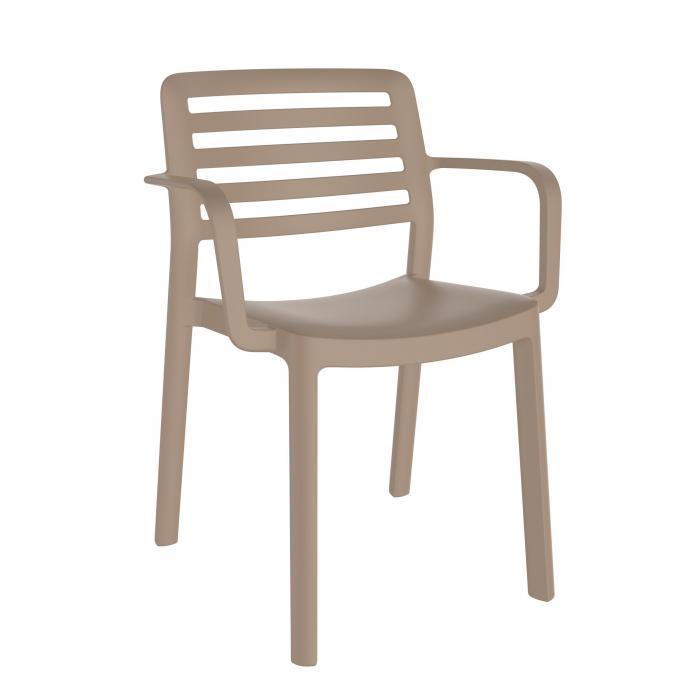 4 GARBAR WIND Silla Con Brazos Interior, Exterior Arena - 4 unidades