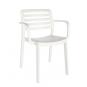 4 GARBAR WIND Silla Con Brazos Interior, Exterior Blanco - 4 unidades
