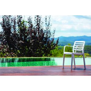 4 GARBAR WIND Silla Con Brazos Interior, Exterior Blanco - 4 unidades