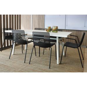 2 RESOL WIRE Silla Interior, Exterior  Blanco - 2 unidades