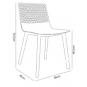 2 RESOL WIRE Silla Click Interior, Exterior  Gris verdoso - Marfil - 2 unidades