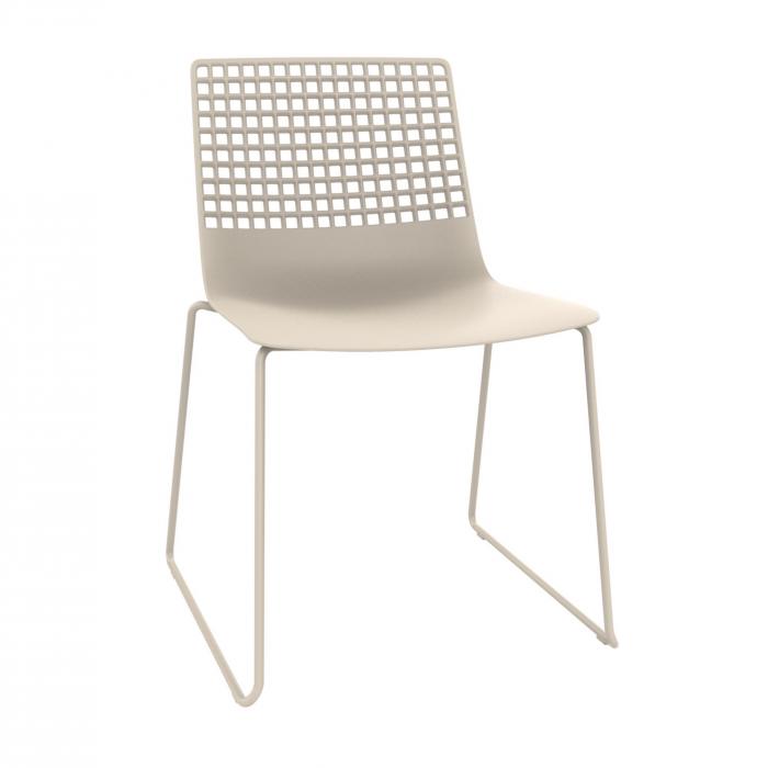 2 RESOL WIRE Silla Patín Interior, Exterior  Blanco - 2 unidades