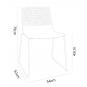 2 RESOL WIRE Silla Patín Interior, Exterior  Blanco - 2 unidades