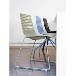 2 RESOL WIRE Silla Patín Interior, Exterior  Blanco - 2 unidades