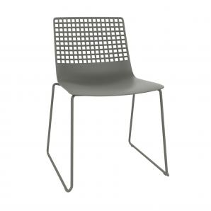 2 RESOL WIRE Silla Patín Interior, Exterior  Gris verdoso - 2 unidades