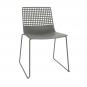 2 RESOL WIRE Silla Patín Interior, Exterior  Gris verdoso - 2 unidades