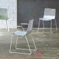 2 RESOL WIRE Silla Patín Interior, Exterior  Gris verdoso - 2 unidades