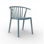 2 RESOL WOODY Silla Interior, Exterior  Azul retro - 2 unidades