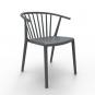 2 RESOL WOODY Silla Interior, Exterior  Gris oscuro - 2 unidades