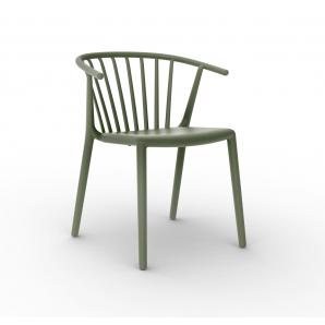 2 RESOL WOODY Silla Interior, Exterior  Gris verdoso - 2 unidades