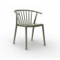 2 RESOL WOODY Silla Interior, Exterior  Gris verdoso - 2 unidades