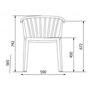 2 RESOL WOODY Silla Interior, Exterior  Marfil - 2 unidades