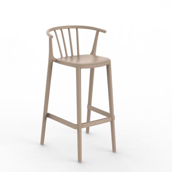 2 RESOL WOODY Taburete Alto Interior, Exterior  Arena - 2 unidades