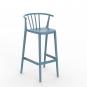 2 RESOL WOODY Taburete Alto Interior, Exterior  Azul retro - 2 unidades