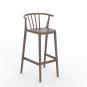 2 RESOL WOODY Taburete Alto Interior, Exterior  Chocolate - 2 unidades