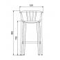 2 RESOL WOODY Taburete Alto Interior, Exterior  Gris oscuro - 2 unidades