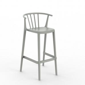 2 RESOL WOODY Taburete Alto Interior, Exterior  Gris verdoso - 2 unidades
