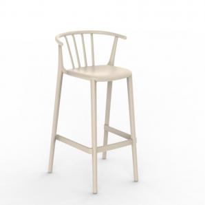 2 RESOL WOODY Taburete Alto Interior, Exterior  Marfil - 2 unidades