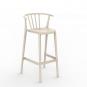 2 RESOL WOODY Taburete Alto Interior, Exterior  Marfil - 2 unidades