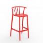 2 RESOL WOODY Taburete Alto Interior, Exterior  Rojo - 2 unidades