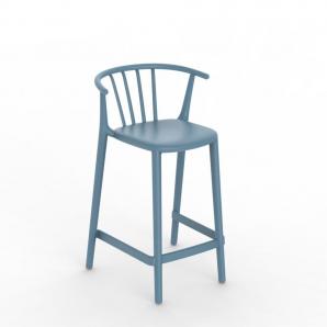 2 RESOL WOODY Taburete Medio Interior, Exterior  Azul retro - 2 unidades