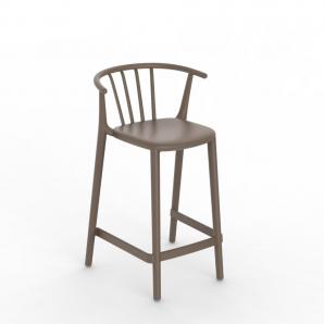 2 RESOL WOODY Taburete Medio Interior, Exterior  Chocolate - 2 unidades