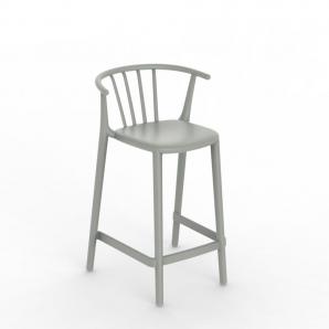 2 RESOL WOODY Taburete Medio Interior, Exterior  Gris verdoso - 2 unidades