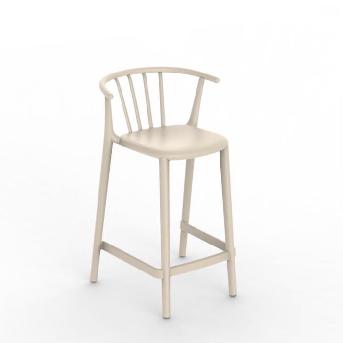 2 RESOL WOODY Taburete Medio Interior, Exterior  Marfil - 2 unidades
