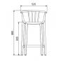 2 RESOL WOODY Taburete Medio Interior, Exterior  Marfil - 2 unidades