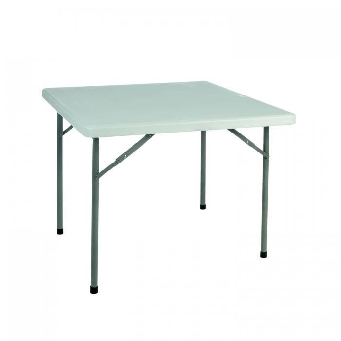 GARBAR YAGO Mesa Cuadrada Plegable Interior, Exterior 88x88 Gris