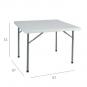 GARBAR YAGO Mesa Cuadrada Plegable Interior, Exterior 88x88 Gris