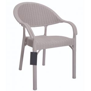 4 Sillones torremolinos, apilable, polipropileno capuccino - 4 unidades