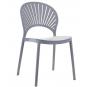 4 Sillas abanico, apilable, polipropileno gris claro - 4 unidades