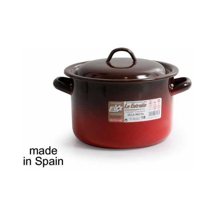 OLLA RECTA C/TAPA 18CM - 2,85L FUEGO - Imagen 1