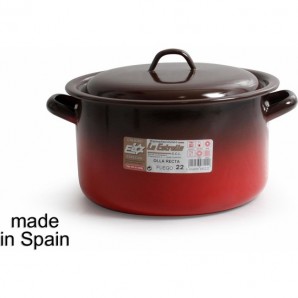 OLLA RECTA C/TAPA 22CM - 4,5L FUEGO - Imagen 1