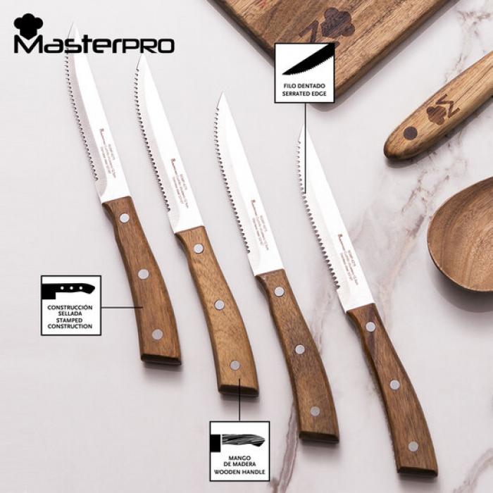 Axer Juego de Cuchillos de Cocina Negra - 6 Piezas Set Cuchillos Cocina  Profesional - Set de Cuchillos Inox - Juego Cuchillos Para Chef - Knife Set
