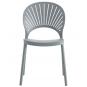 4 Sillas abanico, apilable, polipropileno gris claro - 4 unidades