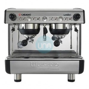 Máquina de Café Expreso Profesional, Compacta, 2 Grifos, Laterales Negro, Casadio Undici A2 Compact