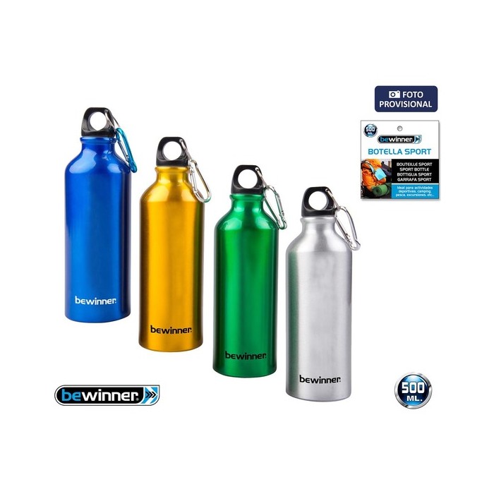 BOTELLA SPORT ALUMINIO 500ML BEWINNER - COLORES SURTIDOS - Imagen 1