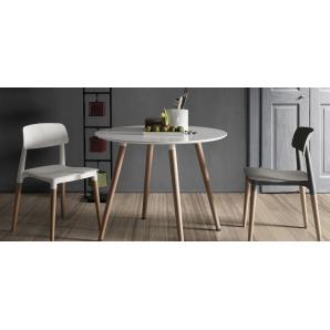 6 Sillas croscat (su), madera, polipropileno gris oscuro - 6 unidades